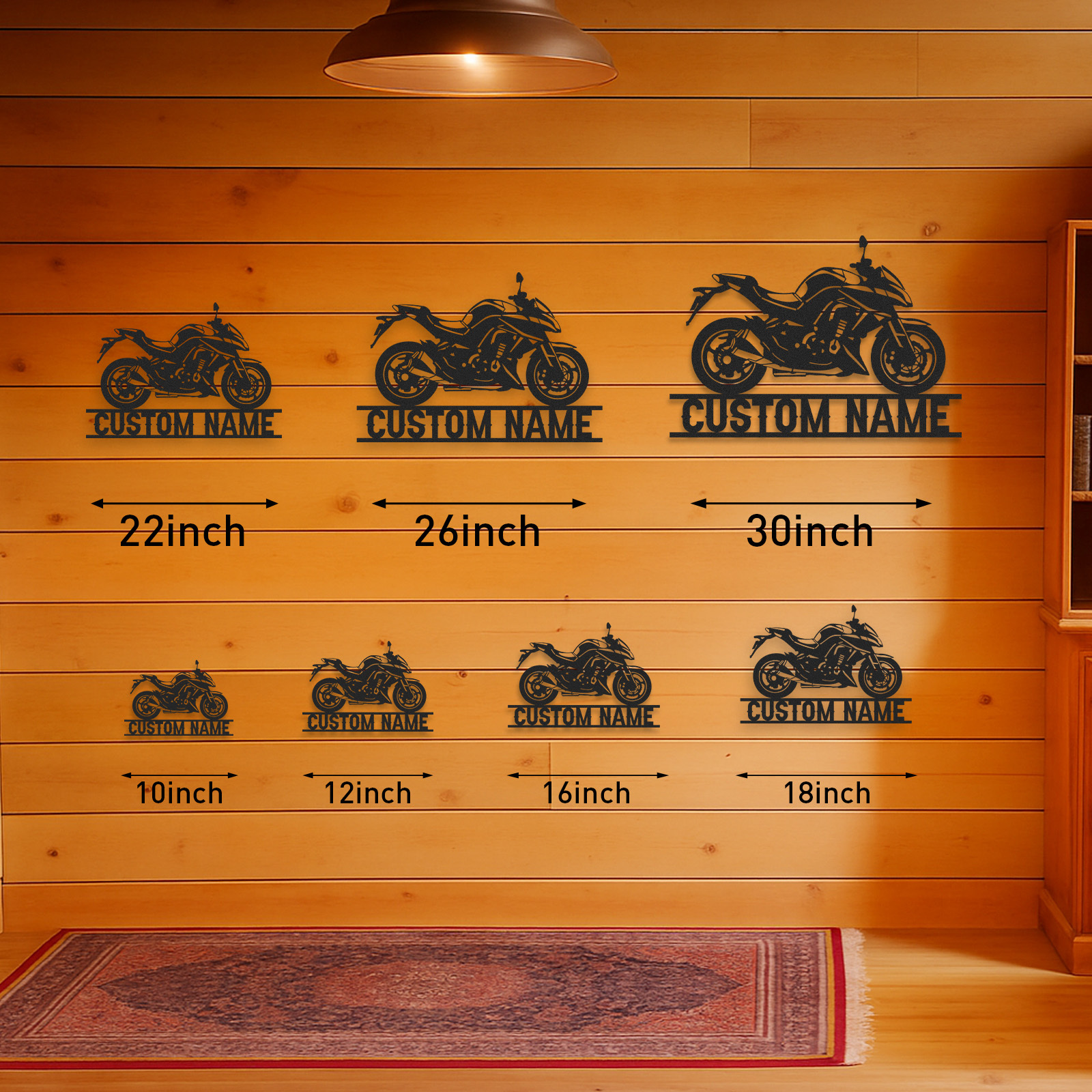 Custom Sport Motorcycle Metal Sign, Personalized Biker Name Wall Decor for Garage or Workshop, Custom Motorbike Nameplate Gift for Riders or Father's Day