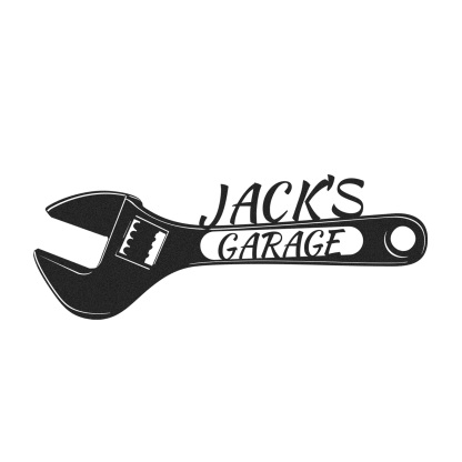 Custom Wrench Garage Sign, Personalized Metal Garage Wall Decor, Gift for Dad or Mechanic
