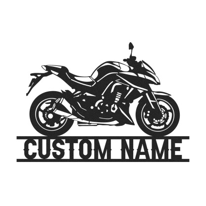 Custom Sport Motorcycle Metal Sign, Personalized Biker Name Wall Decor for Garage or Workshop, Custom Motorbike Nameplate Gift for Riders or Father's Day