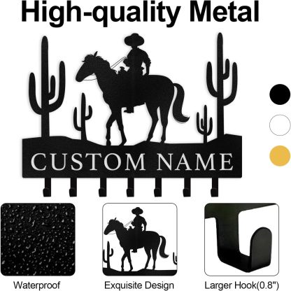 Personalized Key Holder on Wall, Custom Key Hanger Wall Mount with Name-MetalsignX