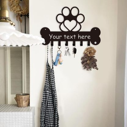 Custom Name Key Holder, Sweet Home Key Rack, Personalized Wall Decor for Home Organization-MetalsignX