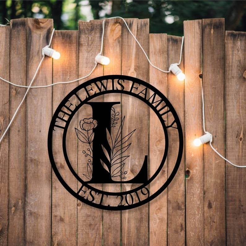 Personalized Family Last Name Sign Last Name Metal Sign For Wedding Gift-MetalsignX