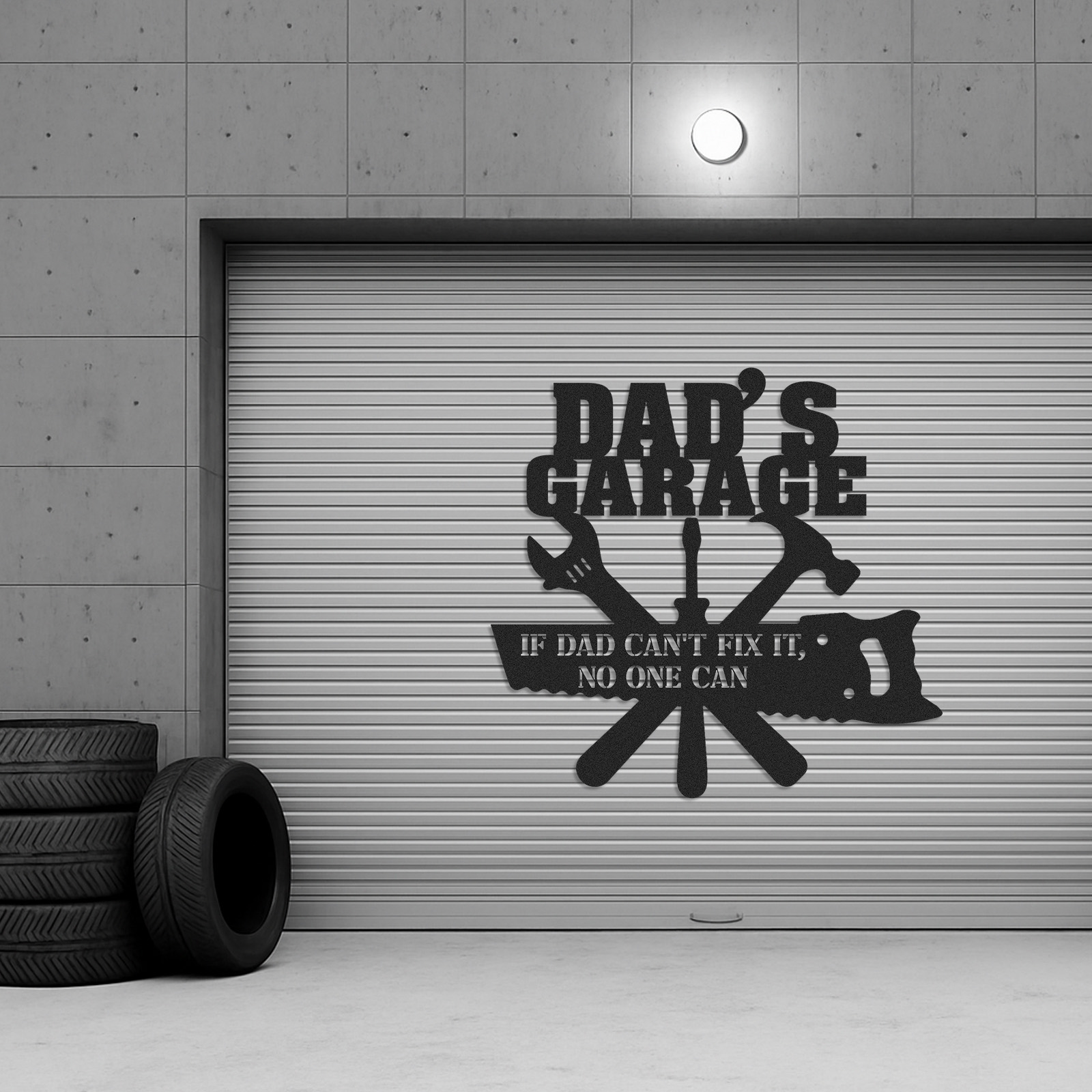 Custom Workshop Sign, Dad's Garage Metal Sign, Custom Workshop Wall Decor, Gift for Dad