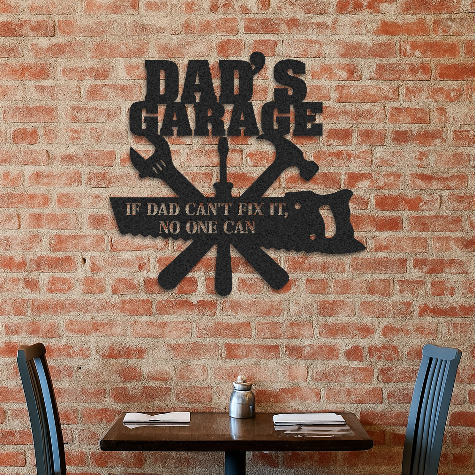 Custom Workshop Sign, Dad's Garage Metal Sign, Custom Workshop Wall Decor, Gift for Dad