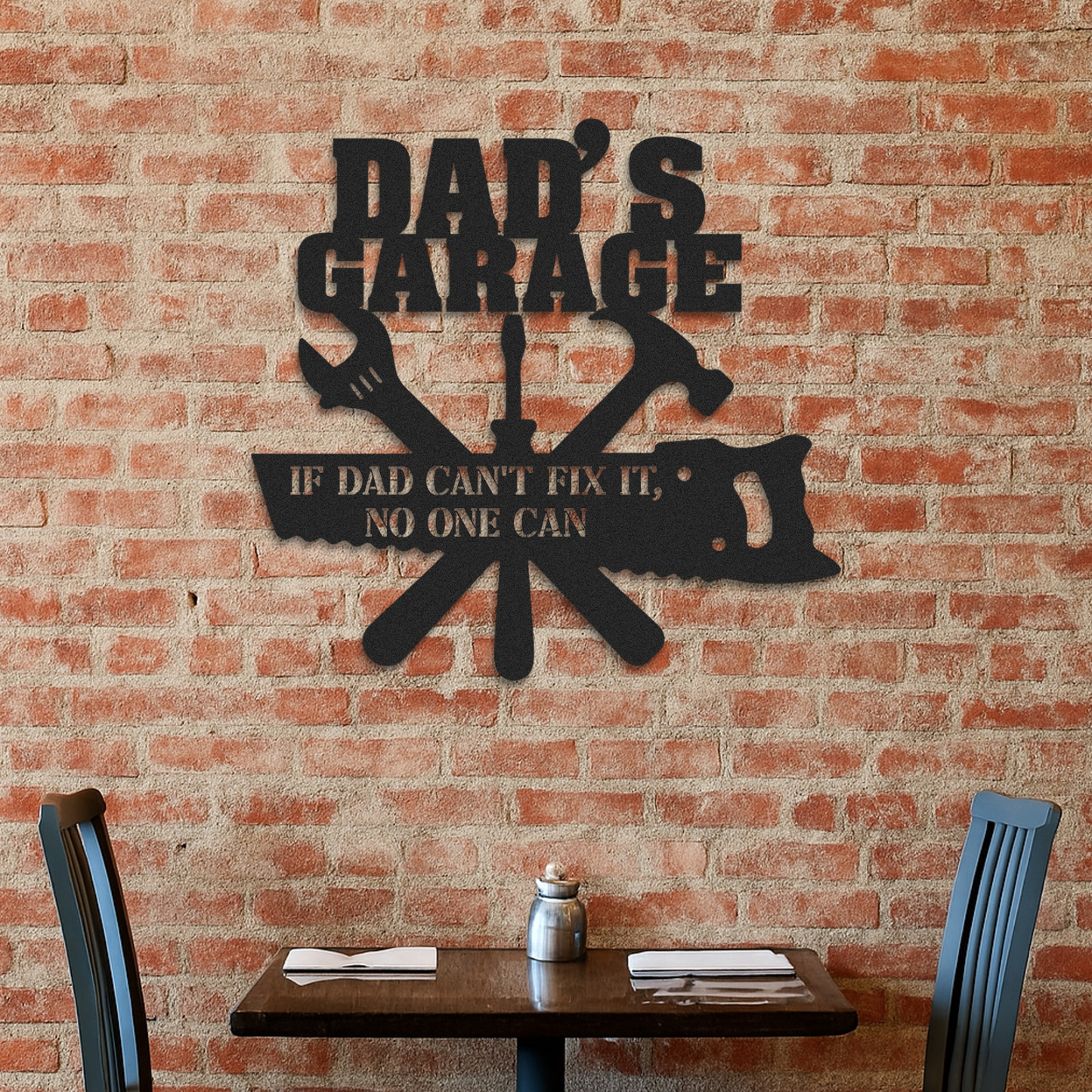 Custom Workshop Sign, Dad's Garage Metal Sign, Custom Workshop Wall Decor, Gift for Dad