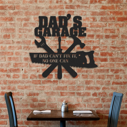 Custom Workshop Sign, Dad's Garage Metal Sign, Custom Workshop Wall Decor, Gift for Dad