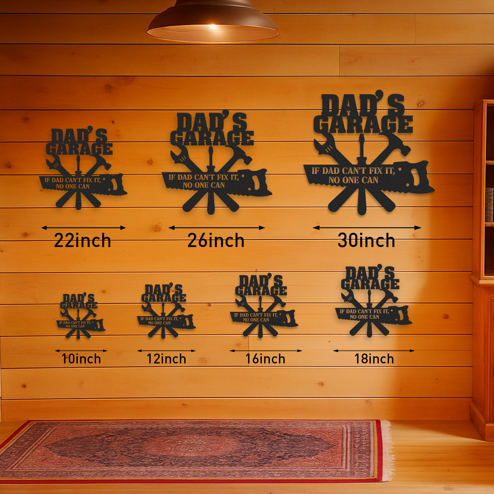 Custom Workshop Sign, Dad's Garage Metal Sign, Custom Workshop Wall Decor, Gift for Dad