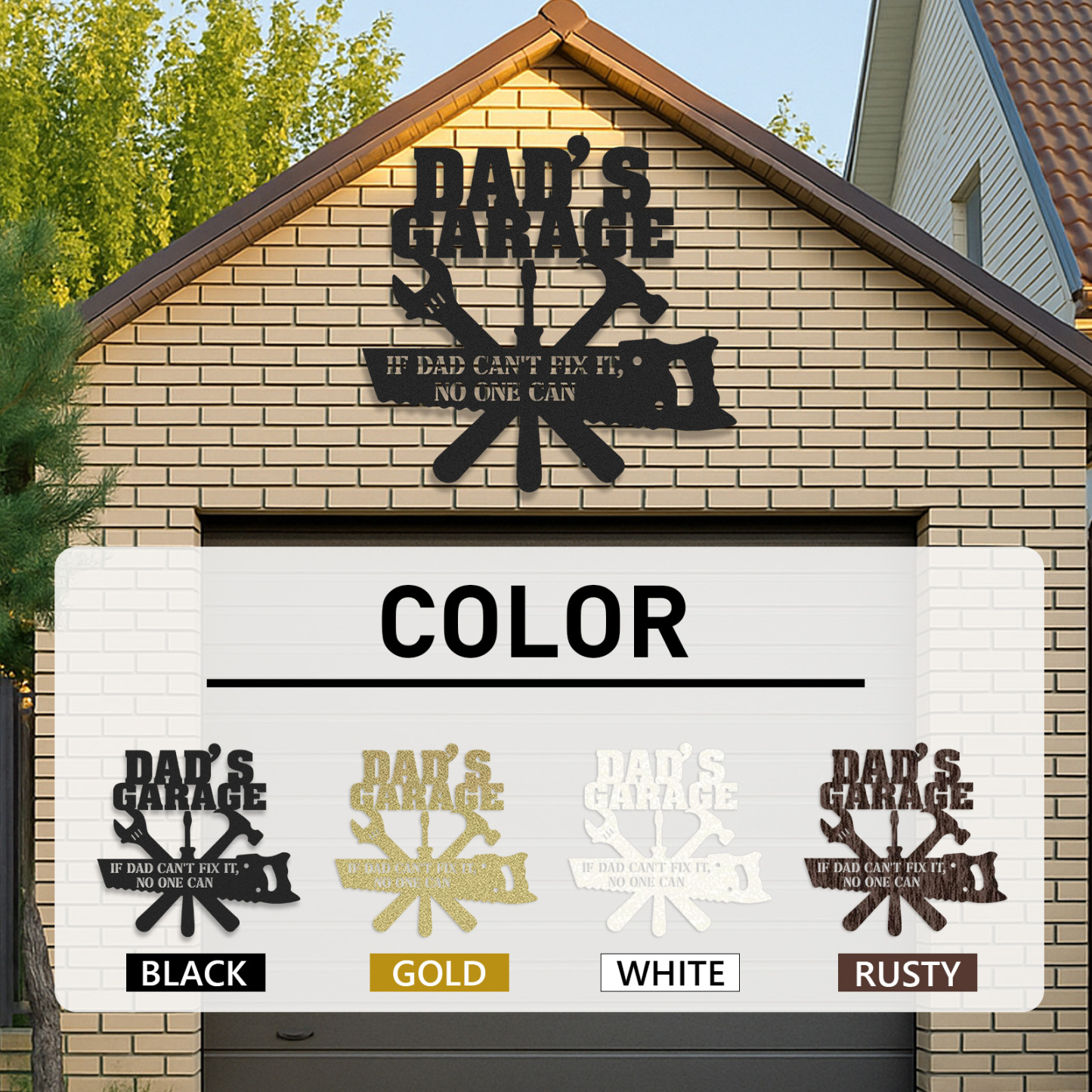 Custom Workshop Sign, Dad's Garage Metal Sign, Custom Workshop Wall Decor, Gift for Dad