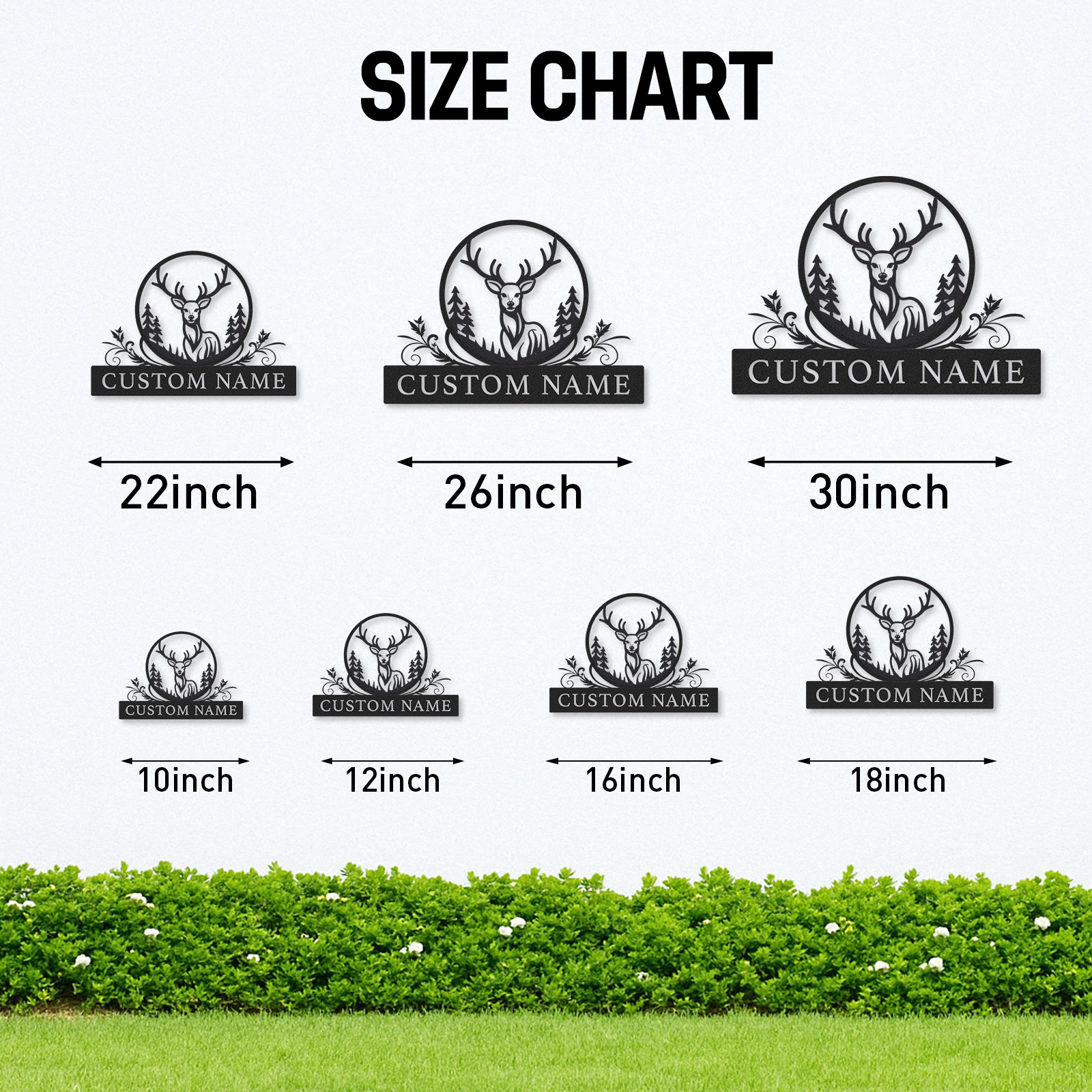 Custom Deer Metal Sign, Woodland Cabin Wall Art with Name, Great Gift for Hunters or Nature Enthusiasts