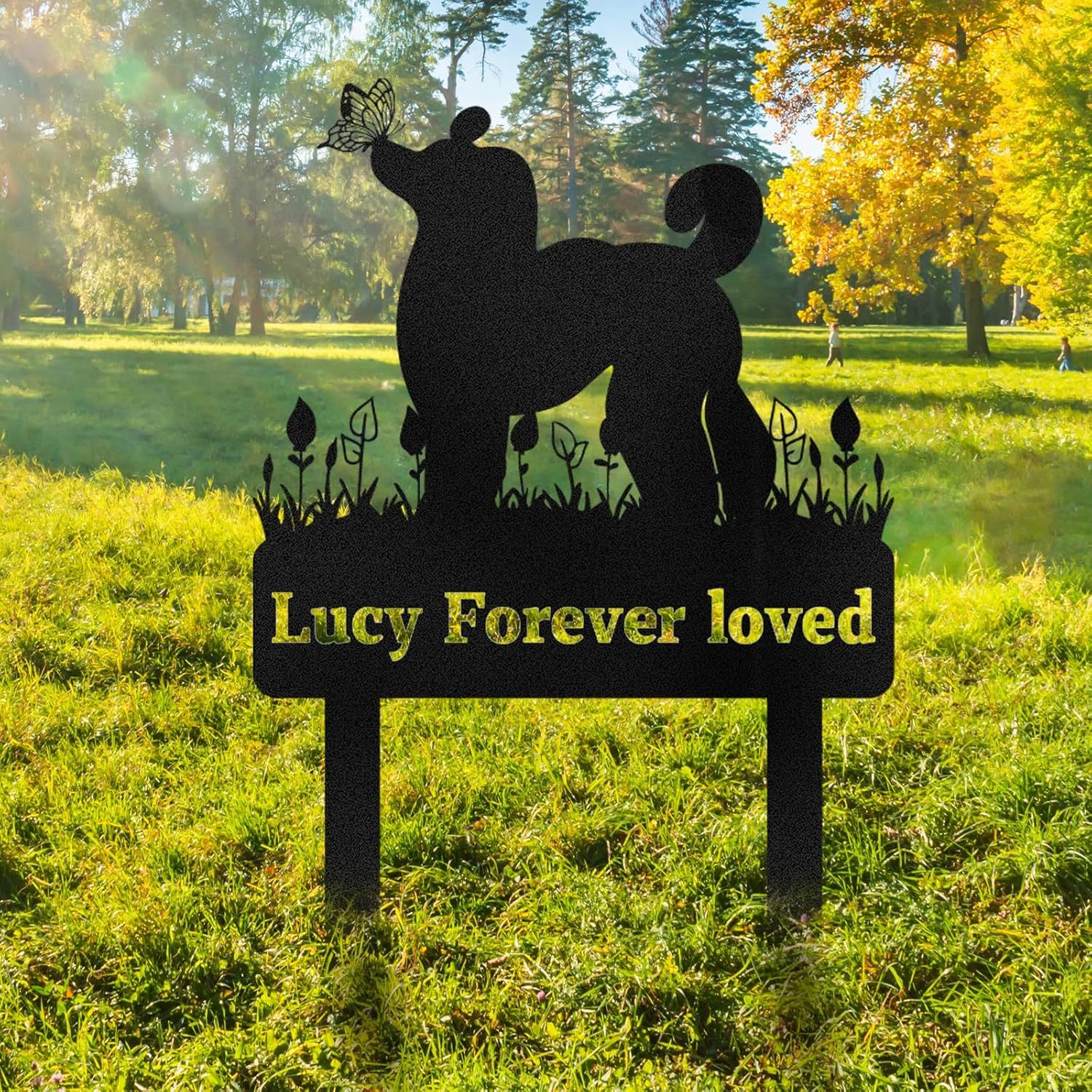 Personalized Pet Memorial Garden Stake, Custom Cat Headstone for Outdoor Decor | Memorial Plaque for Lost Pets-MetalsignX