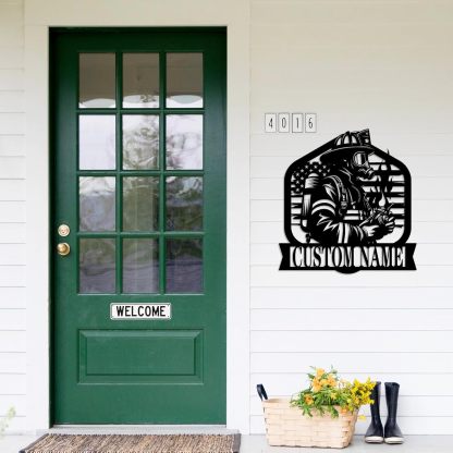 Personalized Beach Metal Sign, Custom Flamingo Metal Name Sign-MetalsignX