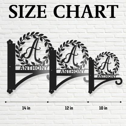 Custom Name Metal Plant Hangers from Wall Indoor and Outdoor, Personalized Wall Mounted Hanging Plant Hooks-MetalsignX