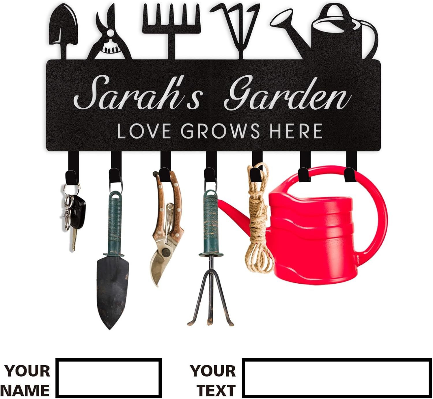 Personalized Key Holder for Wall, Custom Metal Deer Cabin Key Hooks with Name-MetalsignX