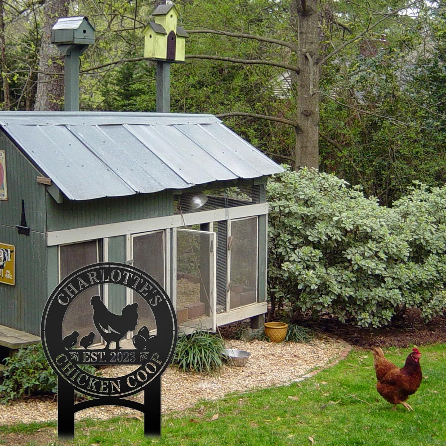 Custom Metal Signs Chicken Coop Signs for Farm Yard Decor-MetalsignX