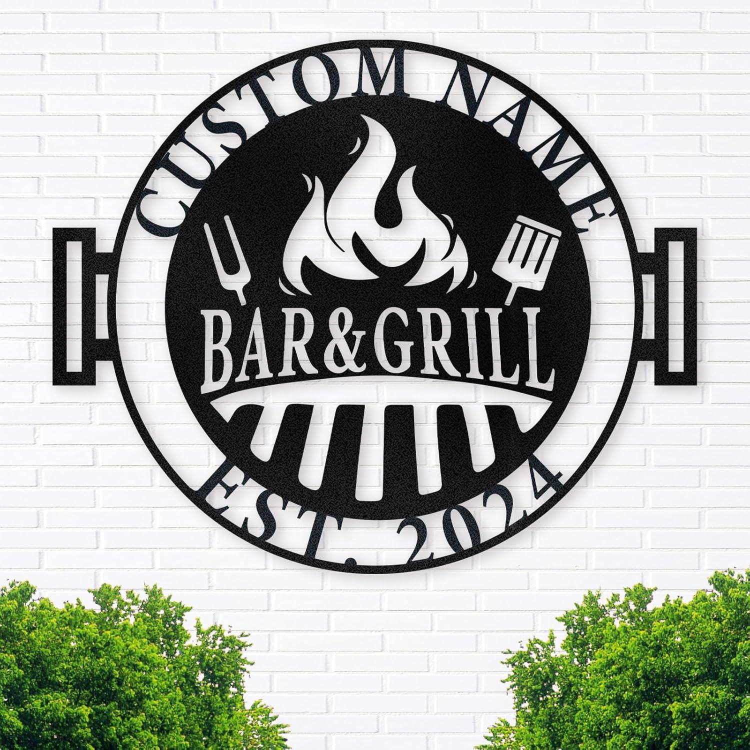 Personalized Kitchen Wall Plaque - Coffee, BBQ & Wine Metal Art for Food Lovers-MetalsignX