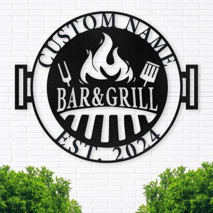 Personalized Kitchen Wall Plaque - Coffee, BBQ & Wine Metal Art for Food Lovers-MetalsignX