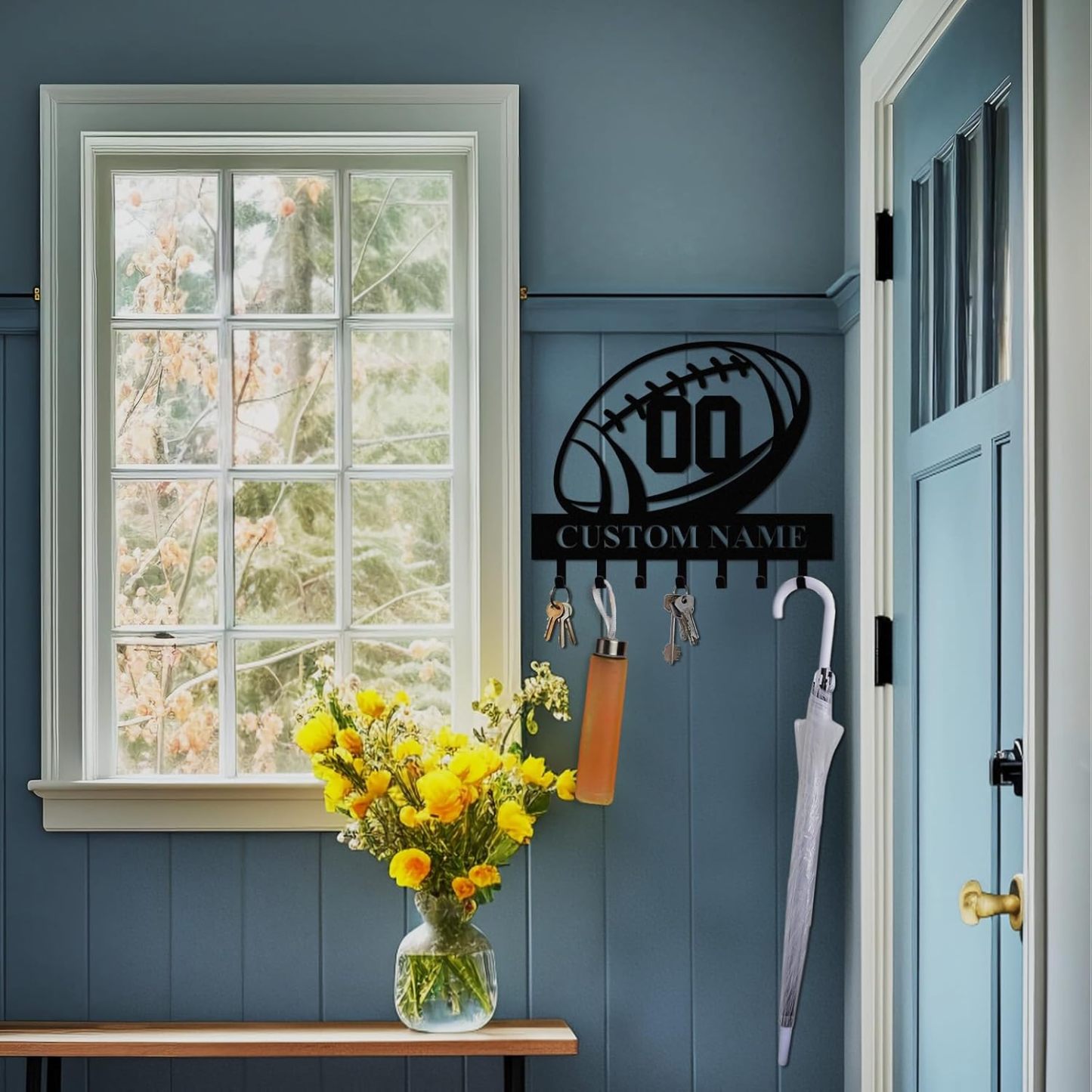 Personalized Key Holder for Wall, Custom Camping Wall Key Hooks with Name-MetalsignX