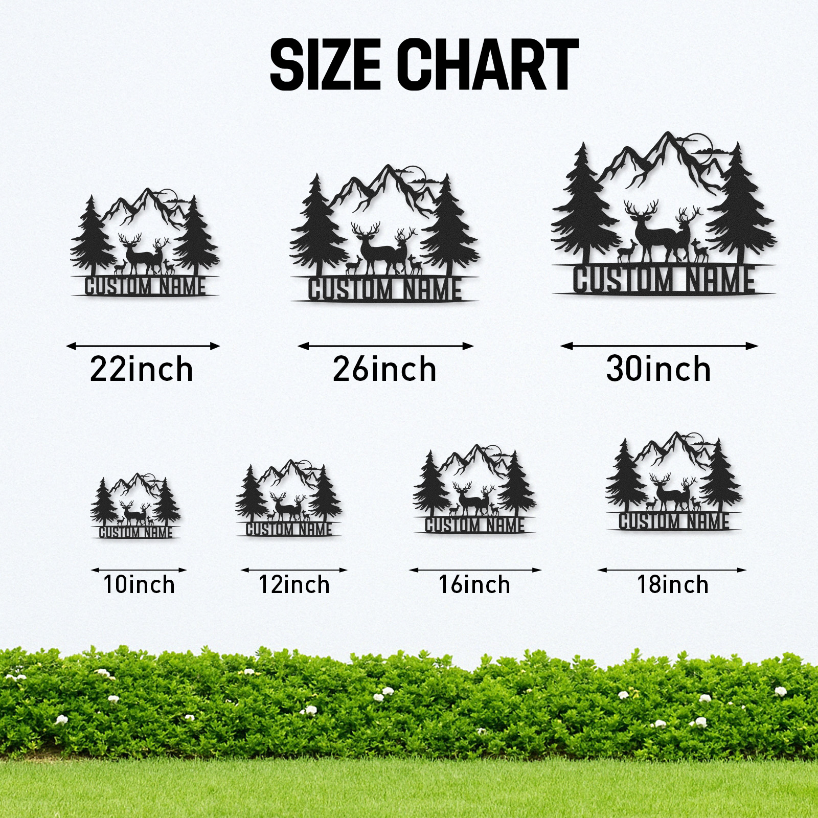 Horse Metal Wall Art with Custom Name, Mountain Scene with Trees and River, Personalized Farmhouse or Cabin Decor