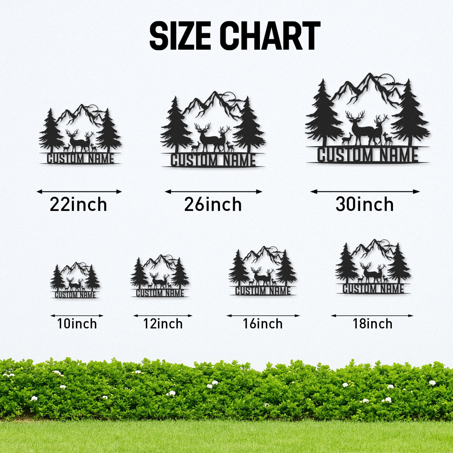 Horse Metal Wall Art with Custom Name, Mountain Scene with Trees and River, Personalized Farmhouse or Cabin Decor