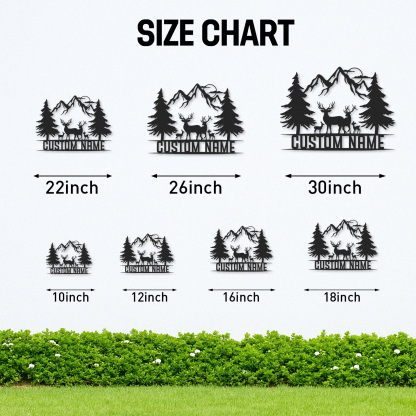 Horse Metal Wall Art with Custom Name, Mountain Scene with Trees and River, Personalized Farmhouse or Cabin Decor