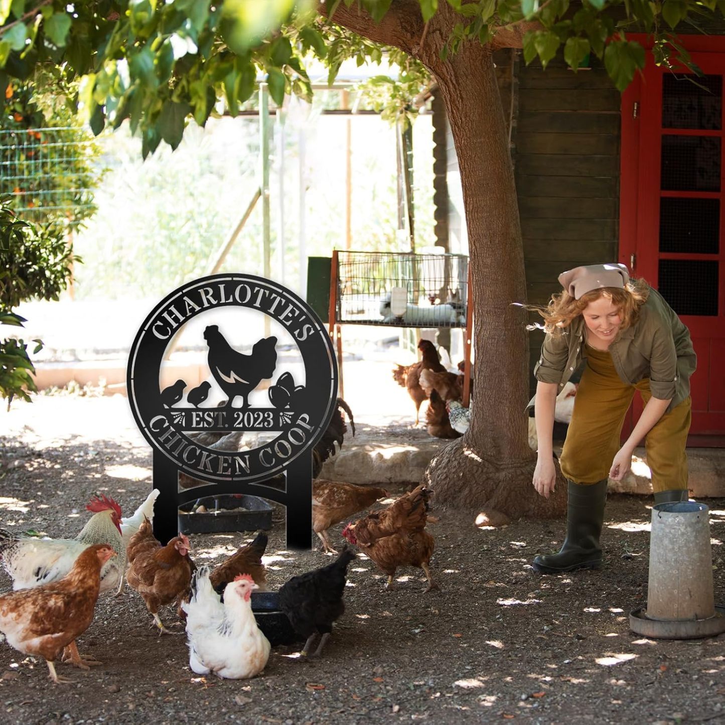 Custom Metal Signs Chicken Coop Signs for Farm Yard Decor-MetalsignX