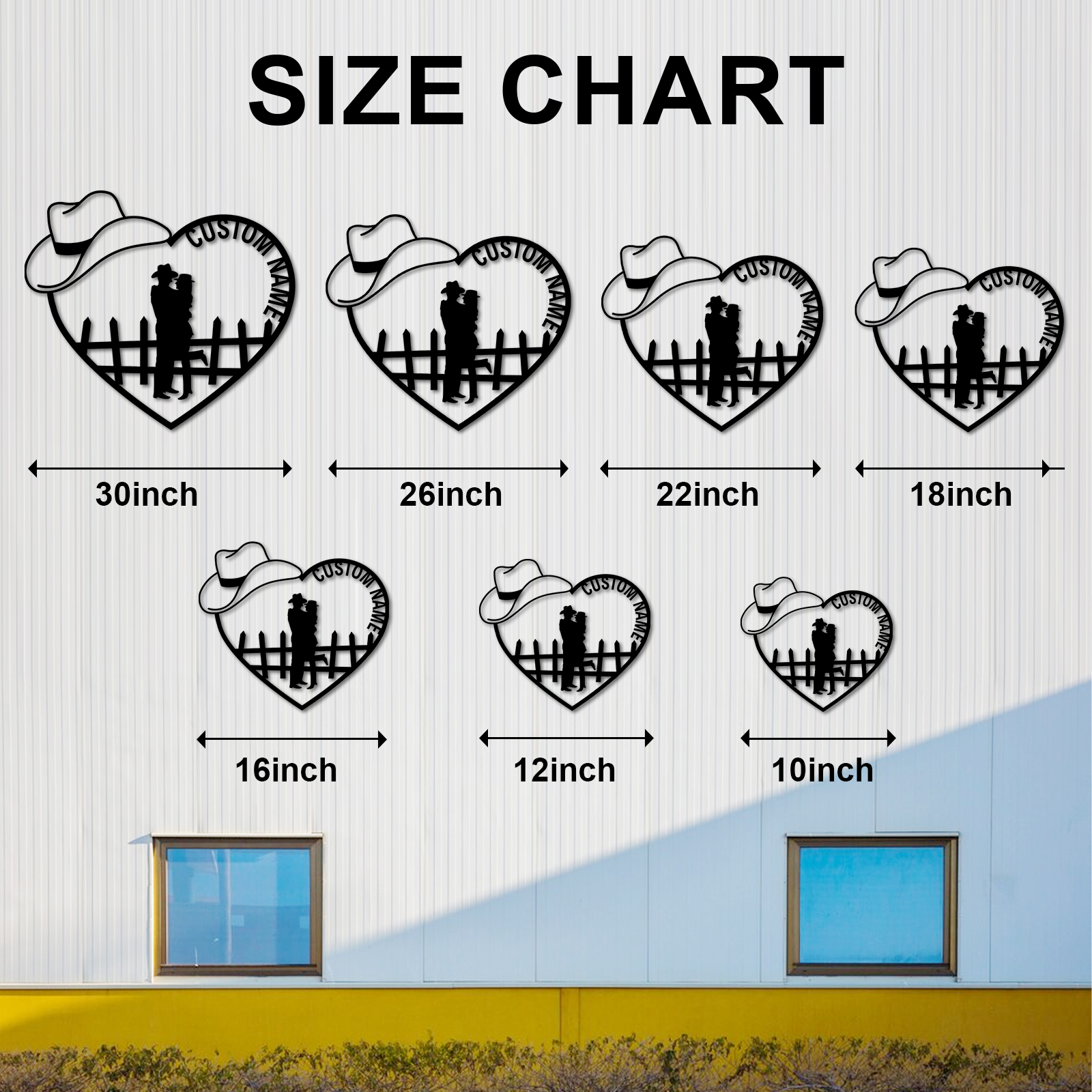 Duckbe Personalized Cowboy Couple Sign, Western Home Decor, Custom Metal Name Sign, Rustic Western Wall Art, Cowboy Cowgirl Wall Decor, Wedding Anniversary Gifts for Couples 2025 Color10