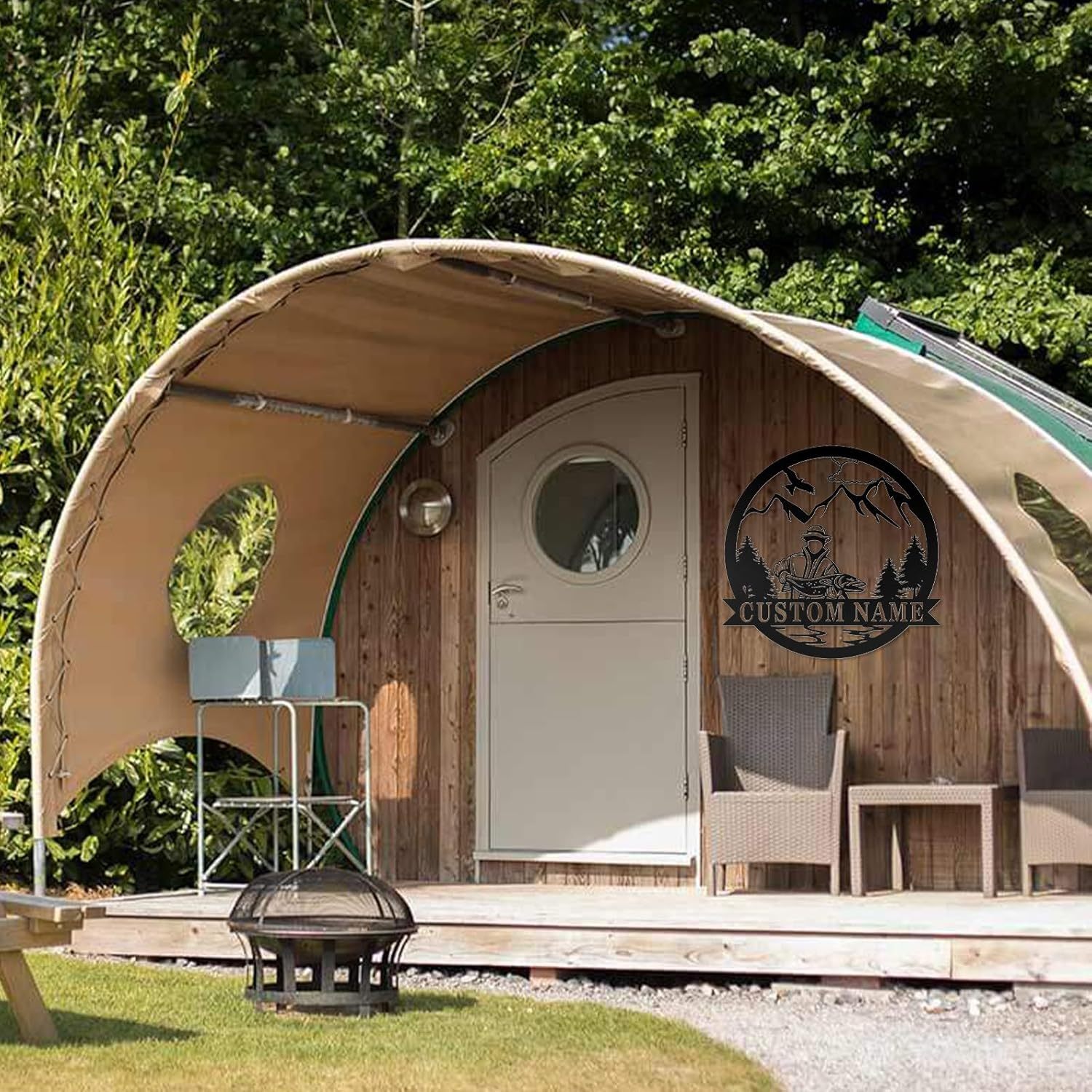 Personalized Largemouth Bass Metal Sign, Custom Fishing Last Name Sign for Home, Fish Family Signs Wall Decor-MetalsignX