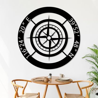 Custom Coordinates Metal Sign, Family Name Wall Art, Personalized Outdoor Decor & Wedding Gift-MetalsignX