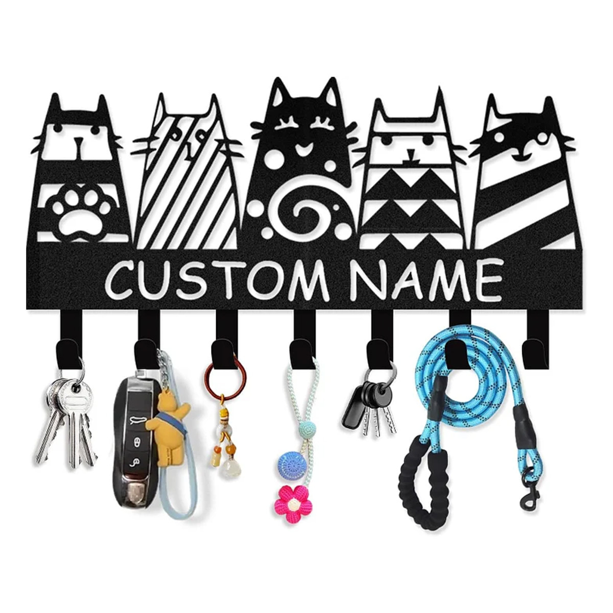 Custom Dog Leash Holder for Wall, Custom Metal Key Holder Wall Mount-MetalsignX