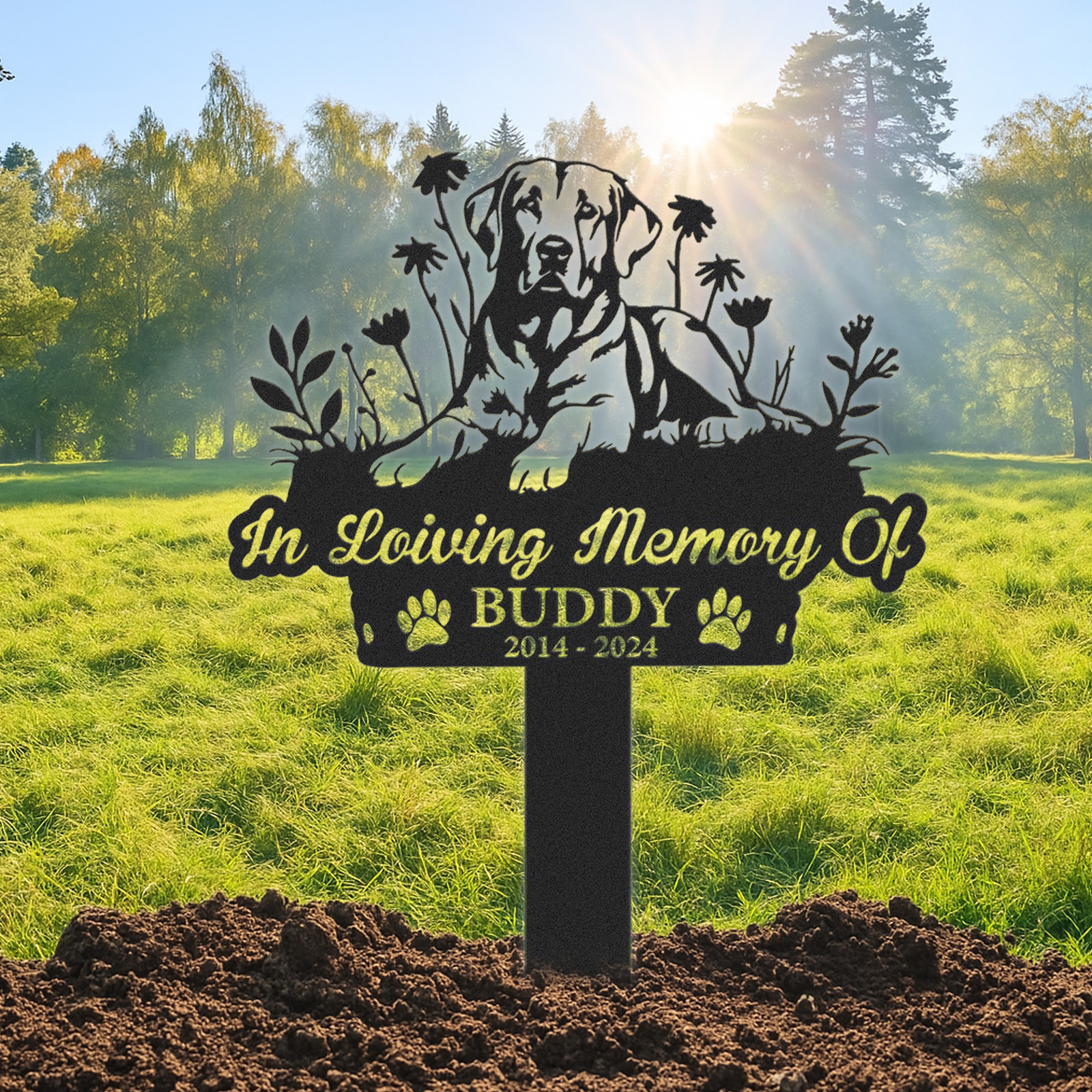 Labrador Memorial Garden Sign, Personalized Labrador Dog Memorial Sign, Labrador Grave Marker, Labrador sign, Pet loss gift