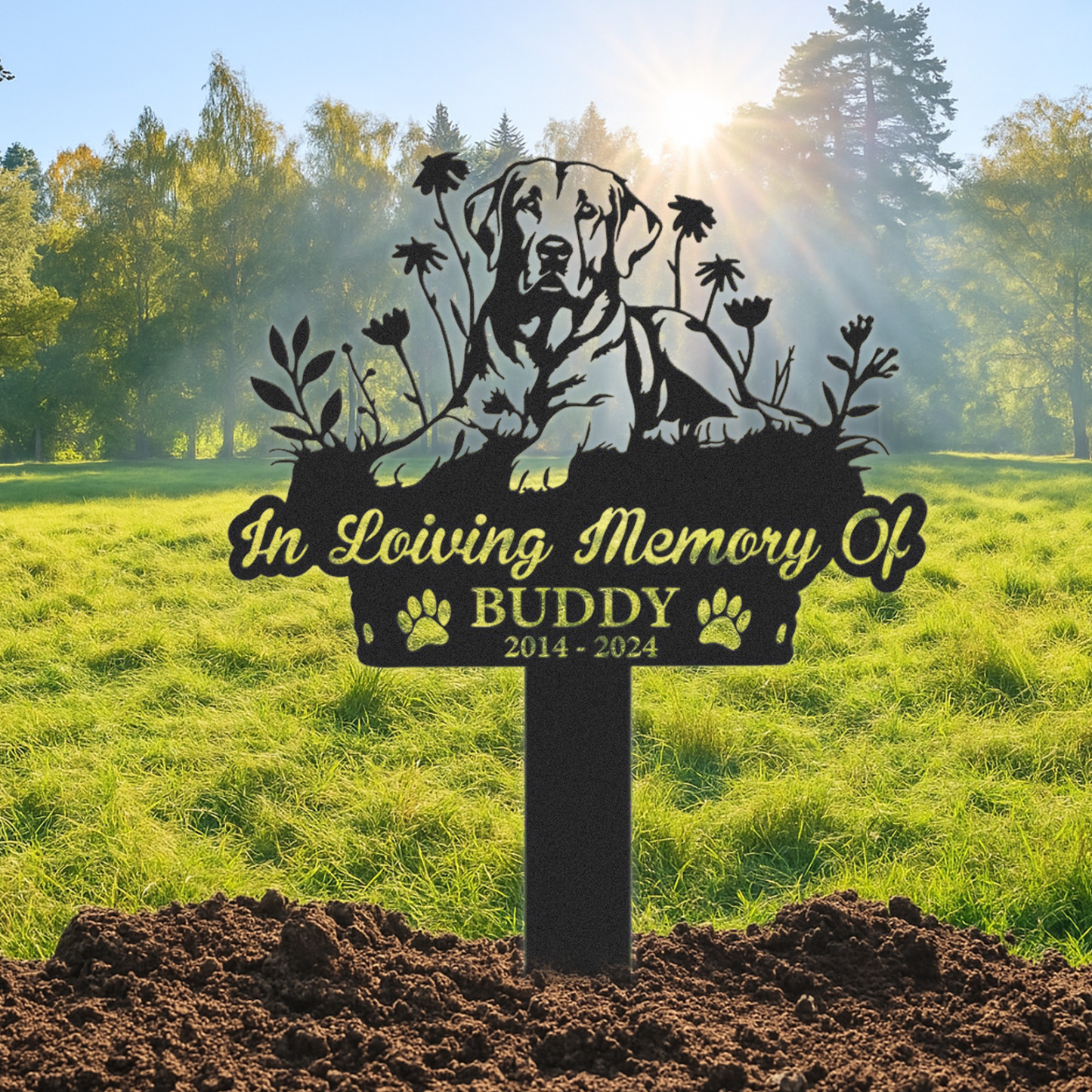 Labrador Memorial Garden Sign, Personalized Labrador Dog Memorial Sign, Labrador Grave Marker, Labrador sign, Pet loss gift