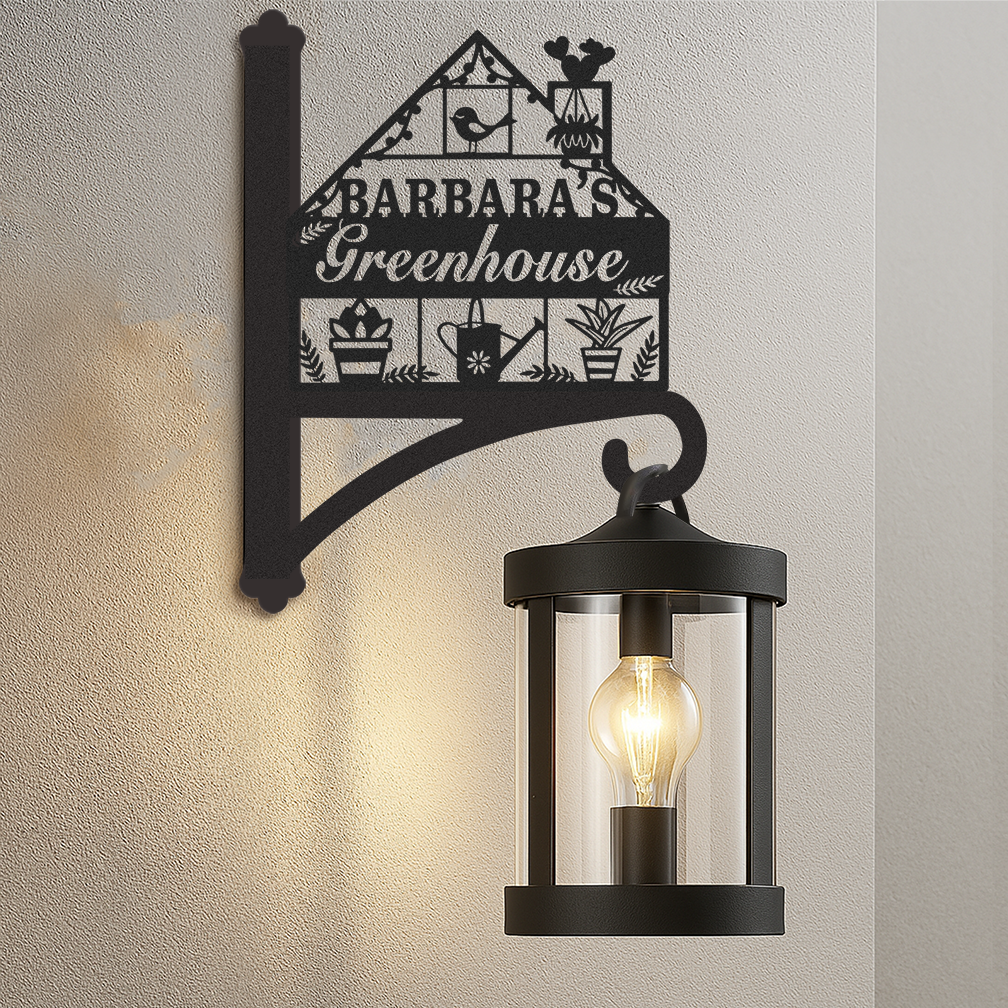 Custom Greenhouse Plant Hanger Wall Bracket, Personalized Garden Hook for Hanging Flower Pots, Watering Cans, Tools, Plant Basket, Outdoor Garden Decor