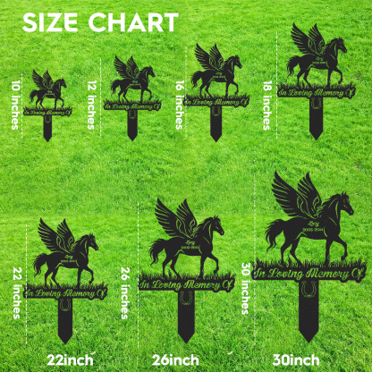 Custom Horse Memorial Stake Sign, Personalized Pet Grave Markers Sign, Horse Sign With Stake, Pet Loss Gift