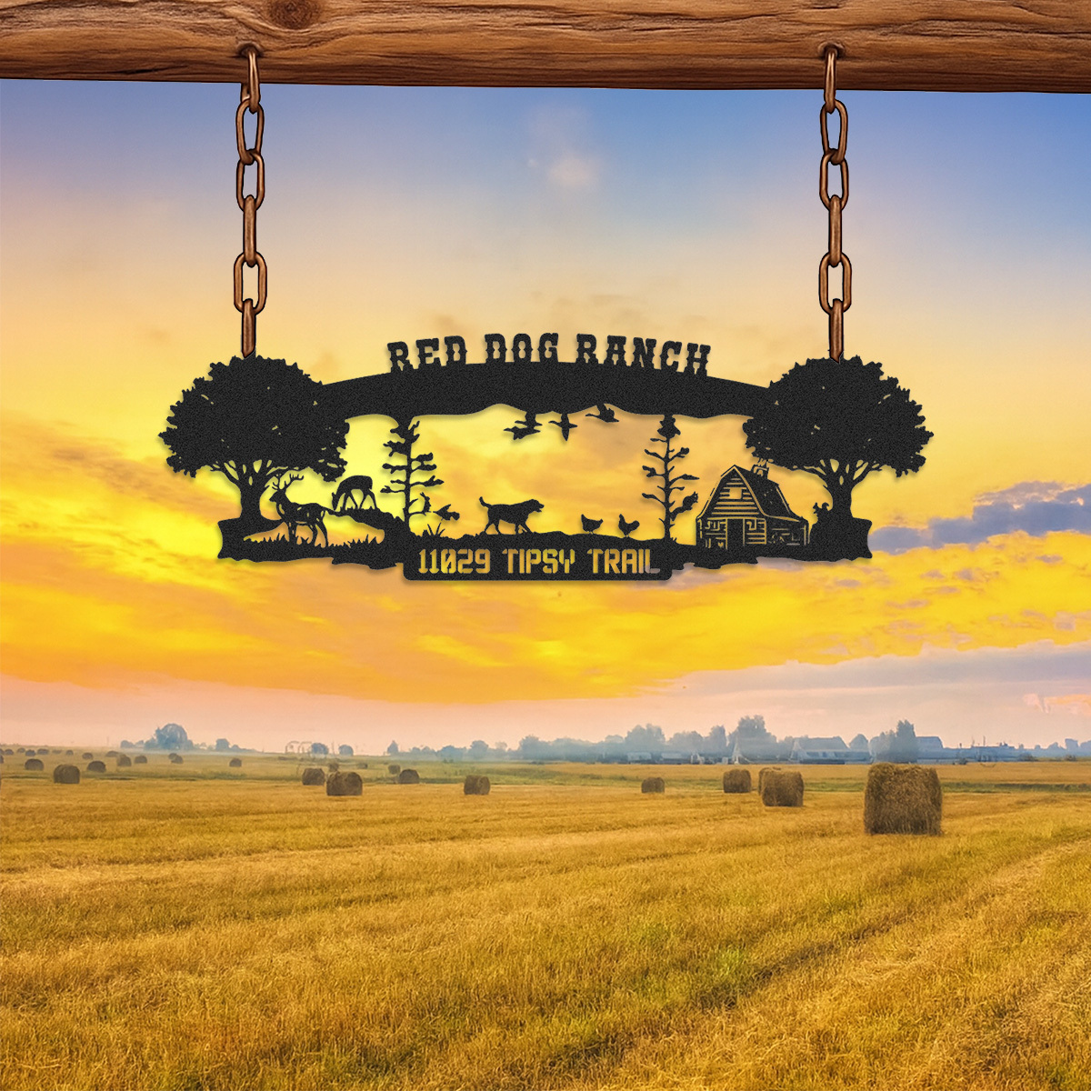 Custom Ranch House Metal Sign, Custom Farmhouse Unique Metal Name, Ranch Name Metal Sign