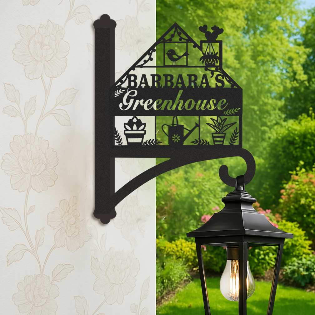 Custom Greenhouse Plant Hanger Wall Bracket, Personalized Garden Hook for Hanging Flower Pots, Watering Cans, Tools, Plant Basket, Outdoor Garden Decor