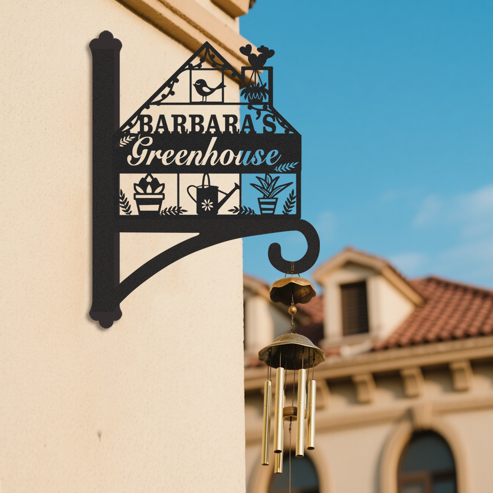 Custom Greenhouse Plant Hanger Wall Bracket, Personalized Garden Hook for Hanging Flower Pots, Watering Cans, Tools, Plant Basket, Outdoor Garden Decor