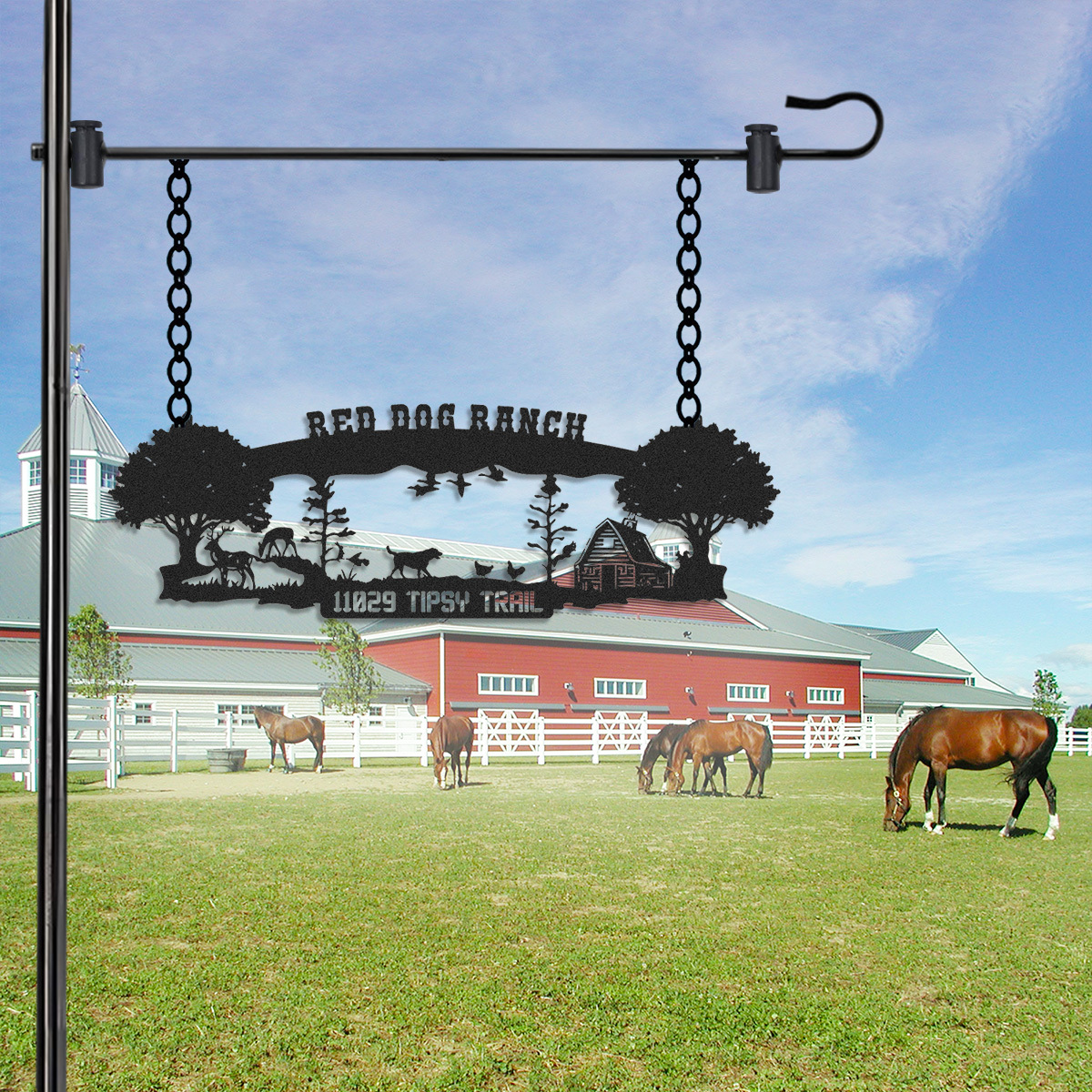 Custom Ranch House Metal Sign, Custom Farmhouse Unique Metal Name, Ranch Name Metal Sign