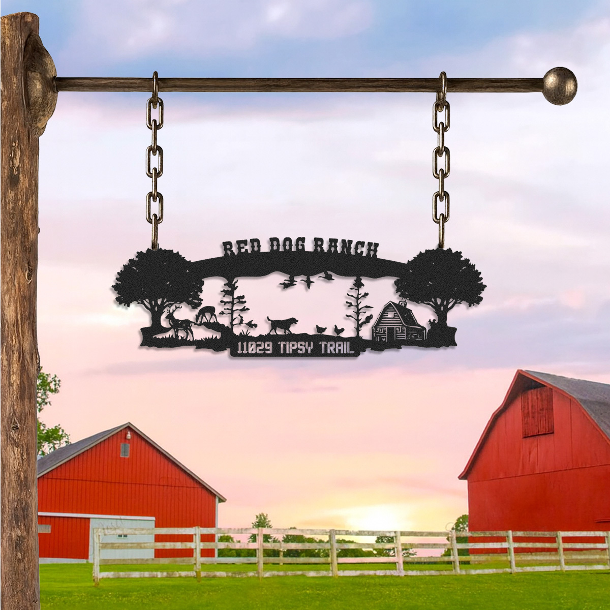 Custom Ranch House Metal Sign, Custom Farmhouse Unique Metal Name, Ranch Name Metal Sign