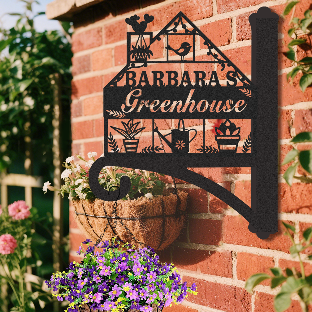 Custom Greenhouse Plant Hanger Wall Bracket, Personalized Garden Hook for Hanging Flower Pots, Watering Cans, Tools, Plant Basket, Outdoor Garden Decor