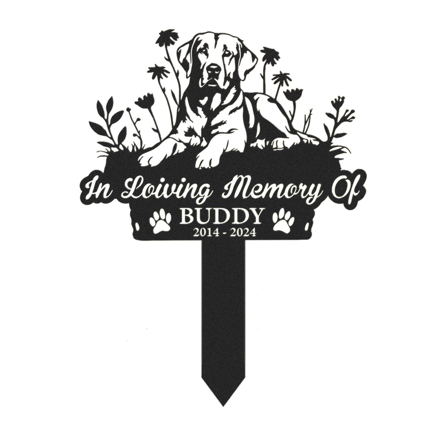 Labrador Memorial Garden Sign, Personalized Labrador Dog Memorial Sign, Labrador Grave Marker, Labrador sign, Pet loss gift