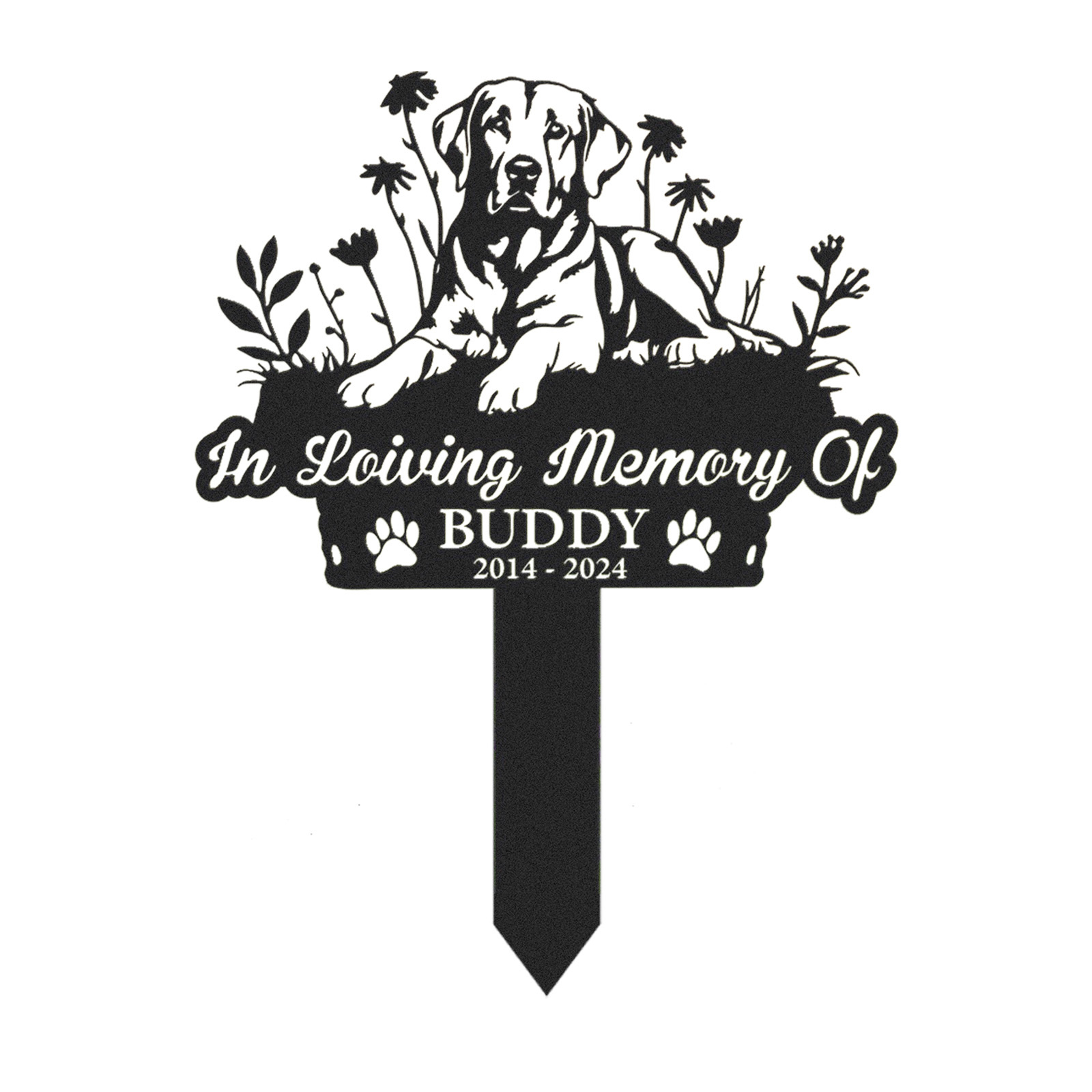 Labrador Memorial Garden Sign, Personalized Labrador Dog Memorial Sign, Labrador Grave Marker, Labrador sign, Pet loss gift