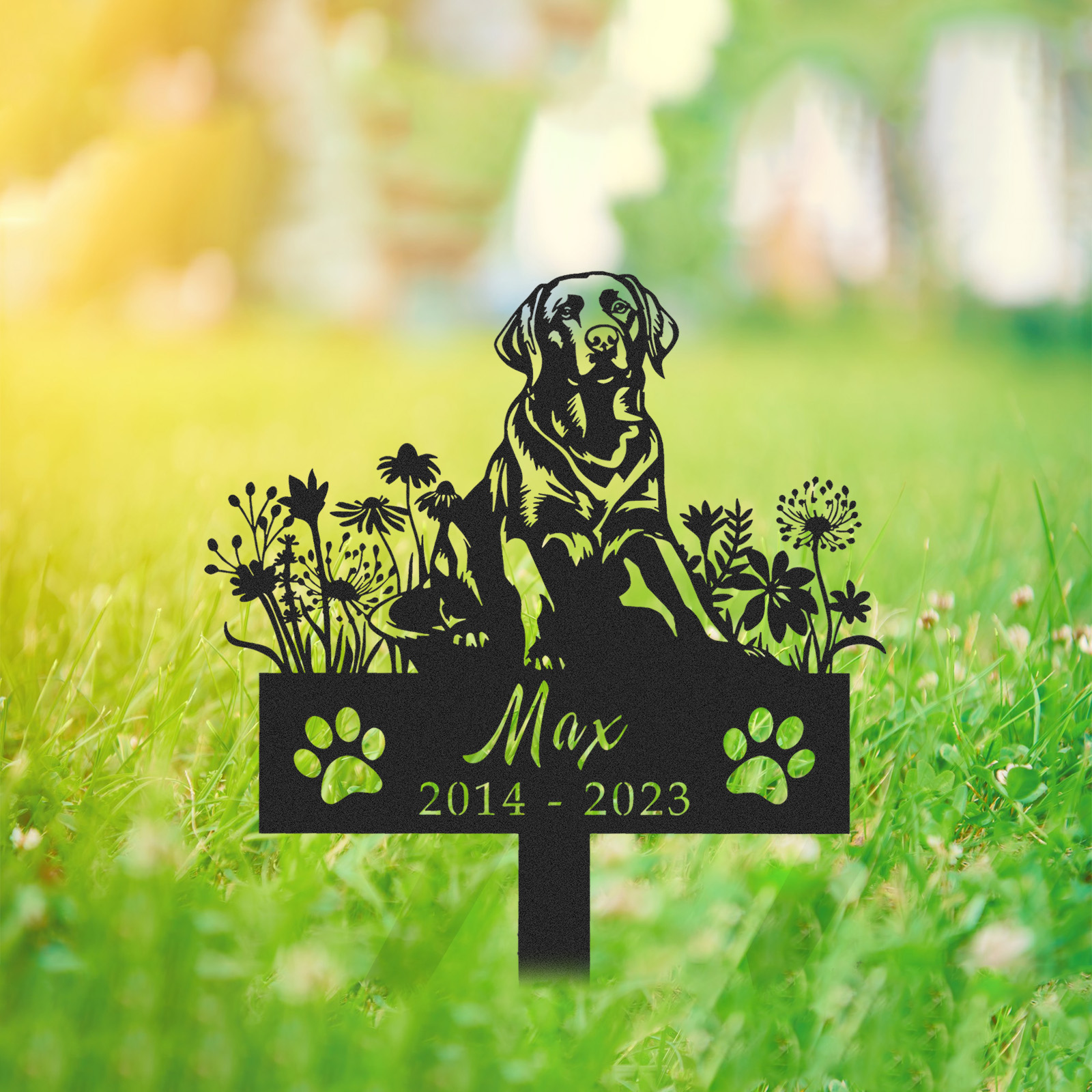 Custom Dog Memorial Stake, Dog Grave Marker, Every Dog Breed Metal Stake, Personalized Dog Garden Sign, Pet Loss Gift, Garden Decor Metal
