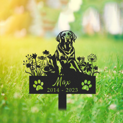 Custom Dog Memorial Stake, Dog Grave Marker, Every Dog Breed Metal Stake, Personalized Dog Garden Sign, Pet Loss Gift, Garden Decor Metal