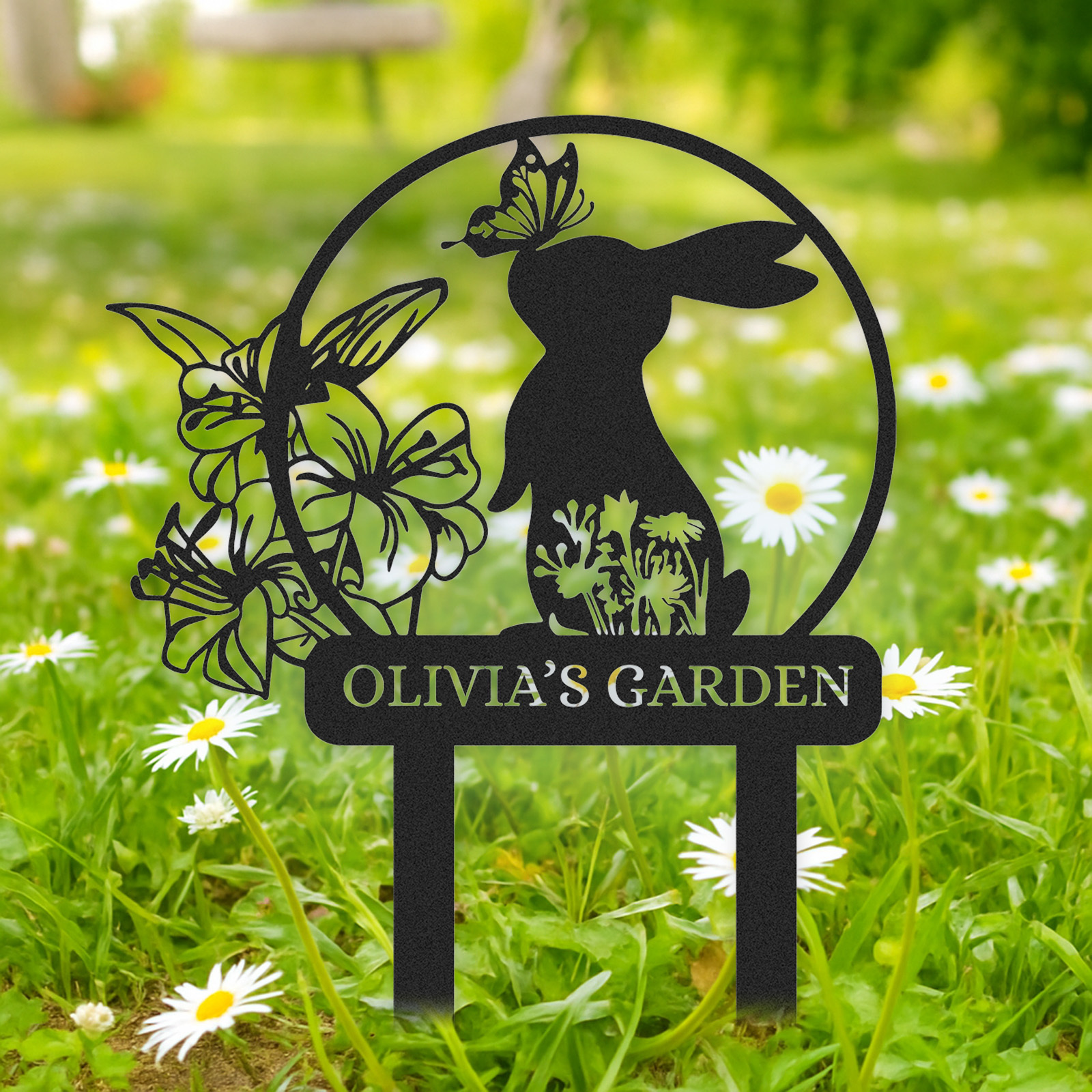 Personalized Garden Stake Metal Sign 