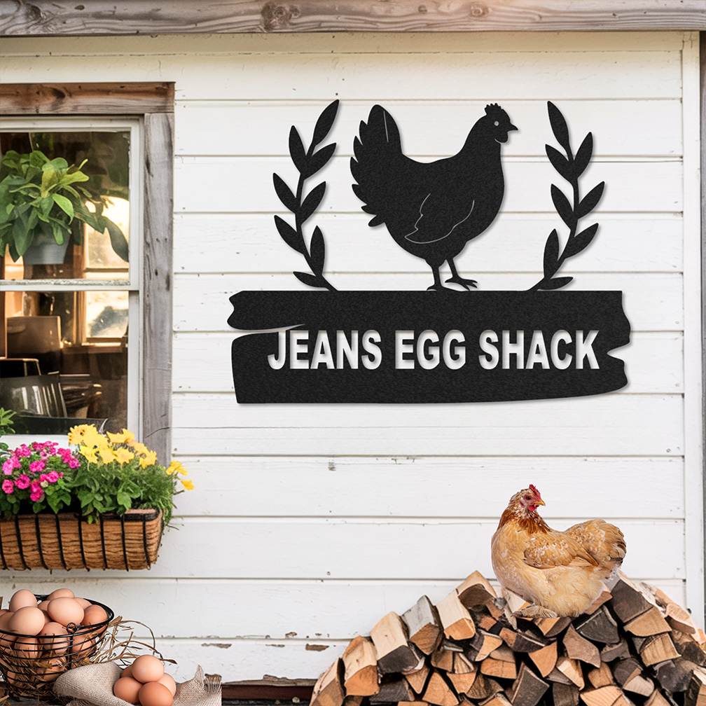 Custom Metal Signs Chicken Coop Signs for Farm Yard Decor