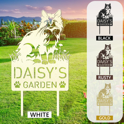 Custom Cat Metal Memorial Garden Stake Personalized Pet Grave Marker Name Sign Remembrance Stake Decor