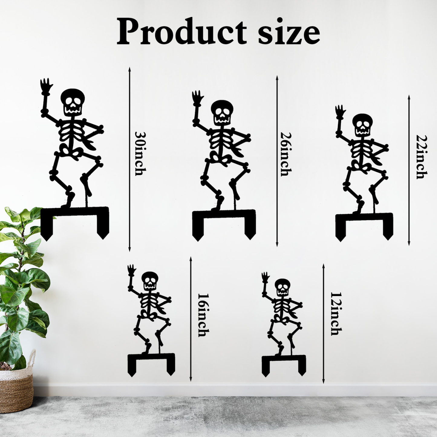 Outdoor Skeleton Halloween Decor, Halloween Outdoor Sign, Halloween Garden Signs, Metal Halloween Yard Stakes, Halloween Sign Skeleton Decor