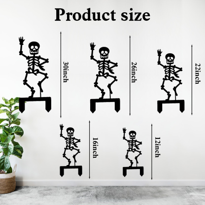 Outdoor Skeleton Halloween Decor, Halloween Outdoor Sign, Halloween Garden Signs, Metal Halloween Yard Stakes, Halloween Sign Skeleton Decor