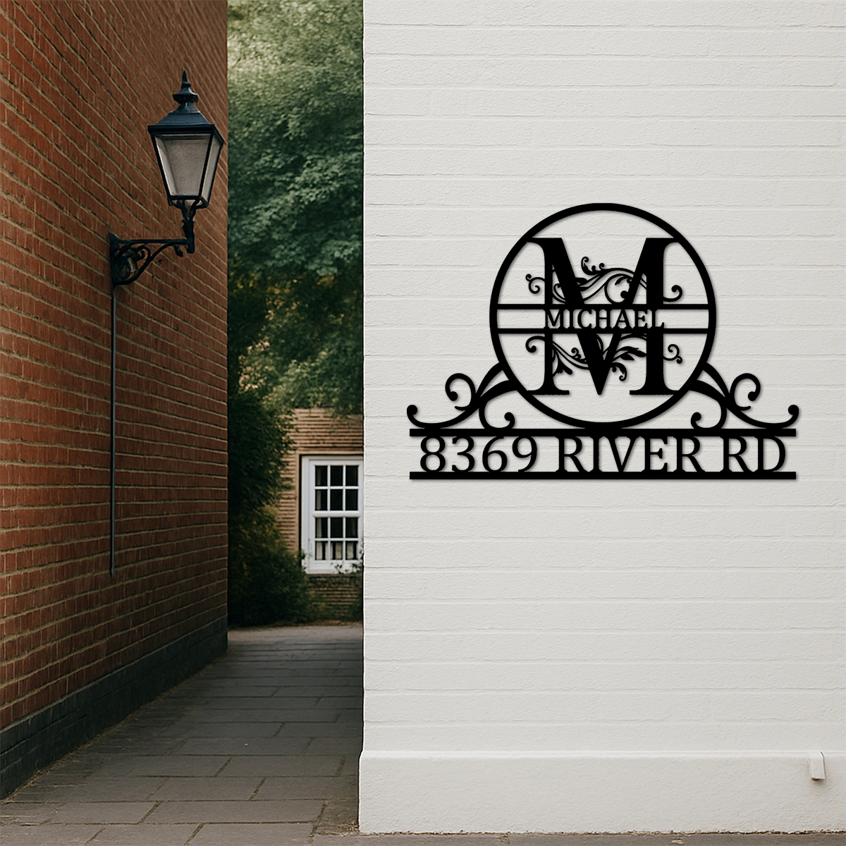 Personalized Metal Address Sign, Custom Metal House Number Sign, Metal Street Address Plaque Outdoor Wall Art, Front Door Wall Hanger Signs