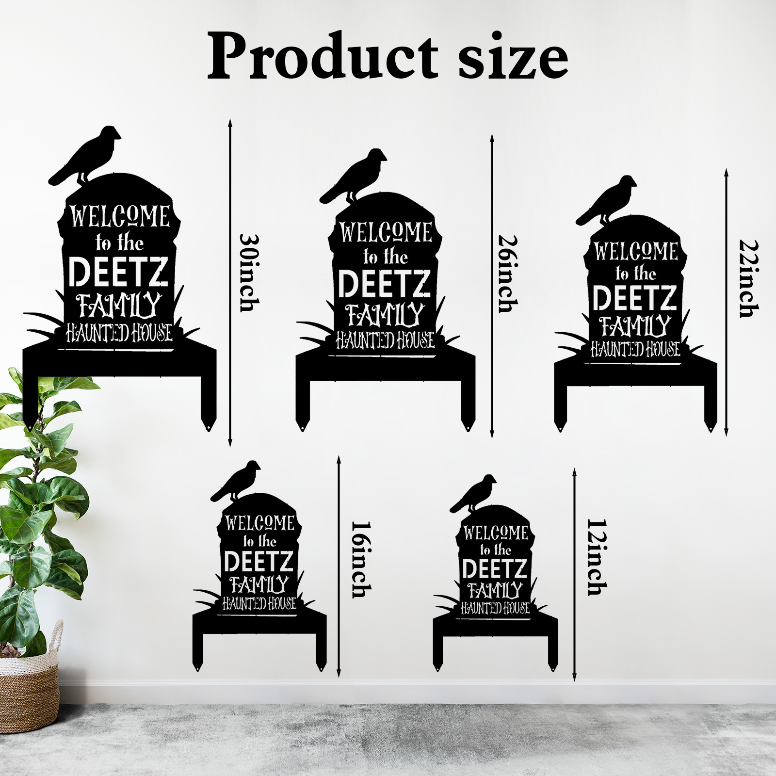Gravestone Custom Family Name Metal Sign, Halloween, Halloween Sign, Custom Gravestone, Haunted House, Yard Decor, Custom Halloween, Spooky
